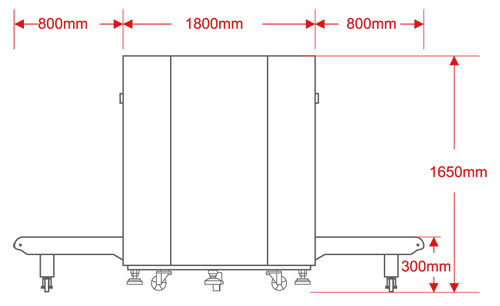 LD-10080通道式X光安檢機(jī)尺寸